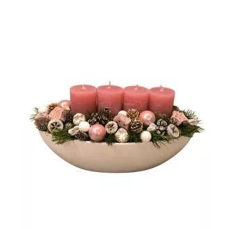 Rózsaszín hosszúkás adventi