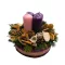 Lila rózsaszín natúr adventi koszorú