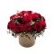 Vörös rózsa rezgővel virágdoboz