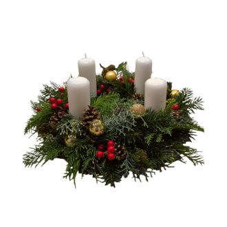 Elegáns adventi koszorú