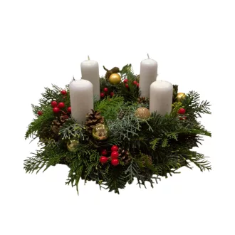 Elegáns adventi koszorú