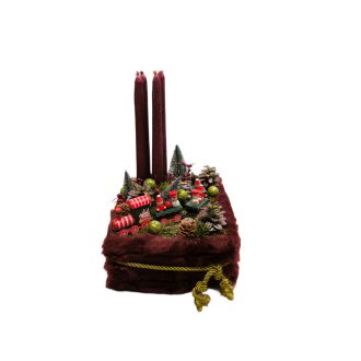 Adventi koszorú kisvonattal