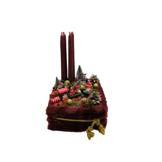 Adventi koszorú kisvonattal