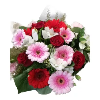 Gerbera rózsával virágcsokor